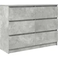 Syfax Sideboard Betongrau 100x35x76 cm Holzwerkstoff