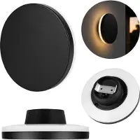 MasterLed Außenwandleuchte RUNDO – 6W 4000K Neutralweiß – Ø150mm Schwarz – IP44 Wandlampe – Runddesign modern