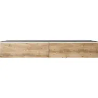 Mirjan 24 TV-Lowboard Detroit D180, Stilvoll TV-Tisch, 2 Türen, Modern Wohnzimmer (Matera / Kastanien Breslau, mit Beleuchtung)
