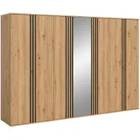 Xonox Garderobenschrank Kleiderschrank Tofta 1 | 3-teilig | Artisan Eiche