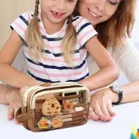 Markenlos Capybara Federmäppchen mit 6 Capybara Stiften - Capybara Kuscheltier & Capybara Zubehör - 5 Fächer - Große Öffnung - Kawaii Capybara Etui Ästhetik - Niedliches Capybara Stiftset