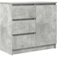 Syfax Sideboard mit Schublade Betongrau 71x35x65 cm Holzwerkstoff