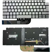 Trade-Shop Original Laptop Tastatur Deutsch QWERTZ Silber mit Backlight kompatibel mit Dell Vostro Vostro 15-5502 5390, Latitude 3301 3311 3410 E3410