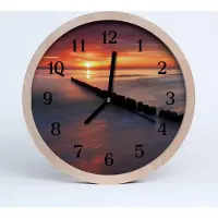 Tulup Holzuhr 20fi cm wanduhr - Denne Sonne Landschaft