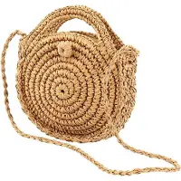 Edibazzar | Korbtasche Clutch Schultertasche Stroh Boho Stroh