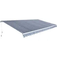 Syfax Gelenkarmmarkise 600 cm Blau/Weiß