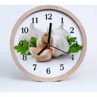 Tulup Holzuhr 30fi cm wanduhr - Knoblauch Küche