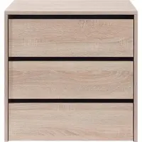 Masseno Kommode MIRA 60 cm Sideboard mit 3 Schubladen und Türen für Wohnzimmer Schlafzimmer Modern 60x45x60 cm Sonoma Eiche / Sonoma Eiche