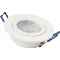 McShine LED-Einbauleuchte Flatty Ø83mm 5W 400lm warmweiß IP44