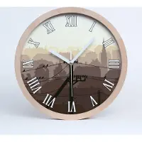 Tulup Holzuhr 30fi cm wanduhr - weiße Spitzen - Stadtnetzspannung
