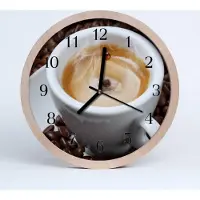 Tulup Holzuhr 20fi cm wanduhr - Kaffeebecher