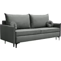 Mirjan 24 Schlafsofa Leon mit Schlaffunktion und Bettkasten, Polstercouch, Stilvoll Polstersofa vom Hersteller (Farbe: Manila 16)