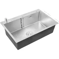 OEM Küchenspüle, Edelstahl, modernes Design, Silber