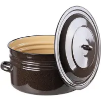Topfann Emaille Topf 25L Kochtopf Suppentopf Einkochtopf Induktion Gastro Ø 32 cm + Deckel