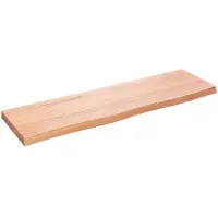 Syfax Waschtischplatte Hellbraun 100x30x(2-4) cm Massivholz Behandelt