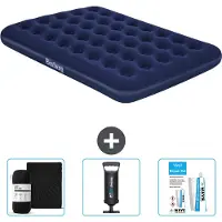 Bestway Luftmatratze - Französisches Bett - 137 x 191 x 22 cm - Blau - Im Lieferumfang enthalten Zubehör