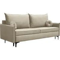 Mirjan 24 Schlafsofa Leon mit Schlaffunktion und Bettkasten, Polstercouch, Stilvoll Polstersofa vom Hersteller (Farbe: Manila 02)