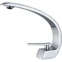 OEM Waschbeckenarmatur, elegantes Bogen-Design, Einhebelbedienung, Chrom