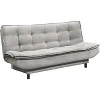 Lomadox Schlafsofa mit Bettkasten in 188x118 cm PIRNA-09, in der Farbe silver