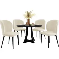 Mirjan 24 Stuhl Cleo, 1 Stück, Polsterstuhl, Beine aus Metall, 59x50x87 cm, Wohnzimmer (Farbe: Magic Velvet 2250, Beine: Schwarz)