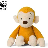 WWF Cub Club - Mago das Äffchen (gelb, 22cm) mit Quietscher Kuscheltier Stofftier für Kleinkinder