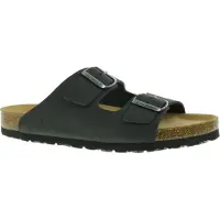 FJORT Supersoft HerrenLeder Sandale schwarz EUR 42
