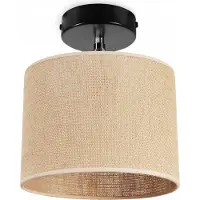 Light11 HOME Deckenhängelampe, Jute-Lampenschirm, 20 Cm
