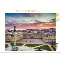 CALVENDO Puzzle "Neues Schloss in Stuttgart mit Schlossplatz" | 1000 Teile, fertige Größe: 64 x 48 cm | Fotopuzzle für entspannte Stunden