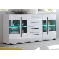 Furn.Design Sideboard "Design-D" in weiß Hochglanz Kommode 150 x 86 cm Anrichte