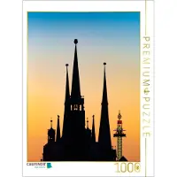 CALVENDO Die fünf Türme von Halle-Saale - Foto-Puzzle', 1000 Teile, 1000 Stück(e), Gebäude