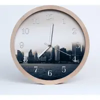 Tulup Holzuhr 20fi cm wanduhr - Stadtgebäude Stadt