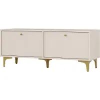 Masseno TV-Schrank TORINO 120,6 cm Fernsehschrank mit 2 Türen TV-Lowboard für Wohnzimmer Modern 120,6x40,8x48,5 cm Beige / Beige