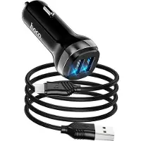 Hoco Z40 2,4A Power KFZ Ladegerät Schnell Ladegerät Auto Netzteil 2x USB inkl. Micro USB Ladekabel für Samsung Huawei Xiaomi