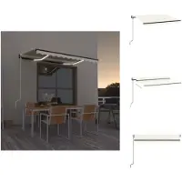 vidaXL Automatische Markise mit LED & Windsensor 350x250 cm Creme - Markisen