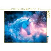 CALVENDO Puzzle Das Einhorn und die Melodie des Mondlichts | 1000 Teile Lege-Größe 64 × 48 cm Foto-Puzzle für glückliche Stunden