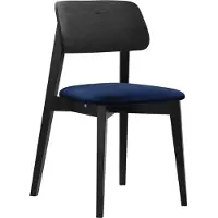 Mirjan 24 Stuhl KT63, Esszimmerstuhl aus Buchenholz, 47x49x80 cm, 1-Stück (Farbe: Magic Velvet 2216, Holzfarbe: Schwarz)
