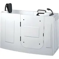Xl Moebel Gmbh Sitzbadewanne Badewanne mit Whirlpool-Funktion mit Tür Bad 140x76 cm
