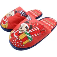 Disney Mickey Maus X-Mas Kinder Hausschuhe Slipper Schlüpfschuhe Pantoffeln – Rot / 30