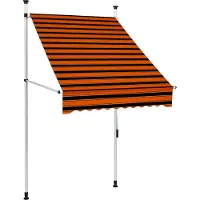 The Living Store Einziehbare Markise Handbetrieben 100 cm Orange und Braun
