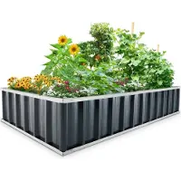 Sonstiges Hochbeet Metall 174x90x30cm Grau Pflanzkübel Blumenkasten T-Etiketten & Handschuhen