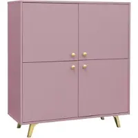 Generisch Kommode SIENA – modernes Sideboard Wohnzimmer Schrank mit viel Stauraum (Pflaume)