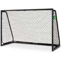 Exit Scala Aluminium Fußballtor 180x120 cm Schwarz, für Garten und Kinder, leicht zu versetzen, Netz mit Sechseckmaschen