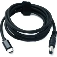 System-S DC 20V Kabel 150 cm 5,5 x 2,1 Stecker zu USB 3.1 Typ C Stecker