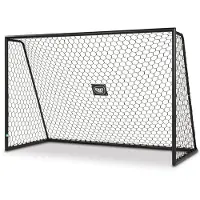 Exit Scala Aluminium Fußballtor 300x200 cm (3x2 m) Schwarz, für Garten und Kinder, leicht zu versetzen, komplett zerlegbar