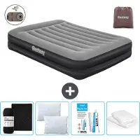 Bestway Luftmatratze - 2-Personen - 152 x 203 x 46 cm - Grau - Inklusive Zubehör