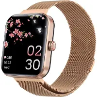Mc star Smartwatche für Frauen und Männer, 1,91-Zoll-Bildschirm, Smart-Uhr mit Herzfrequenz, Blutdruckmessfunktion, über 50-Übungsmodi, für Android und iOS,