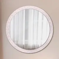 Wallfluent Spiegel - Mirror zum Wandspiegel Schlafzimmer – Schminkspiegel- Blume Blütenblätter- Ø100cm