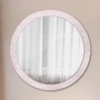 Wallfluent Spiegel - Mirror zum Wandspiegel Schlafzimmer – Schminkspiegel- Blume Blütenblätter- Ø90cm