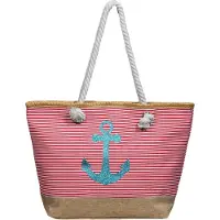 Cham Cham Strandtasche "Damen Handtasche aus Textil mit Anker Motiv, Maße: 49 x 34 x"