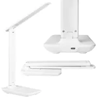 MasterLed LED Schreibtischlampe 5W Weiß, Dimmbar per Touch, CCT 3000-6500K, Büro & Nachttischlampe mit USB-C